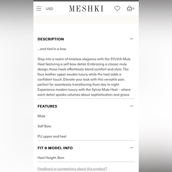 Black Silvia open toe mule heels with bow. (Barbie shoes) size 39 - Picture 5 of 5